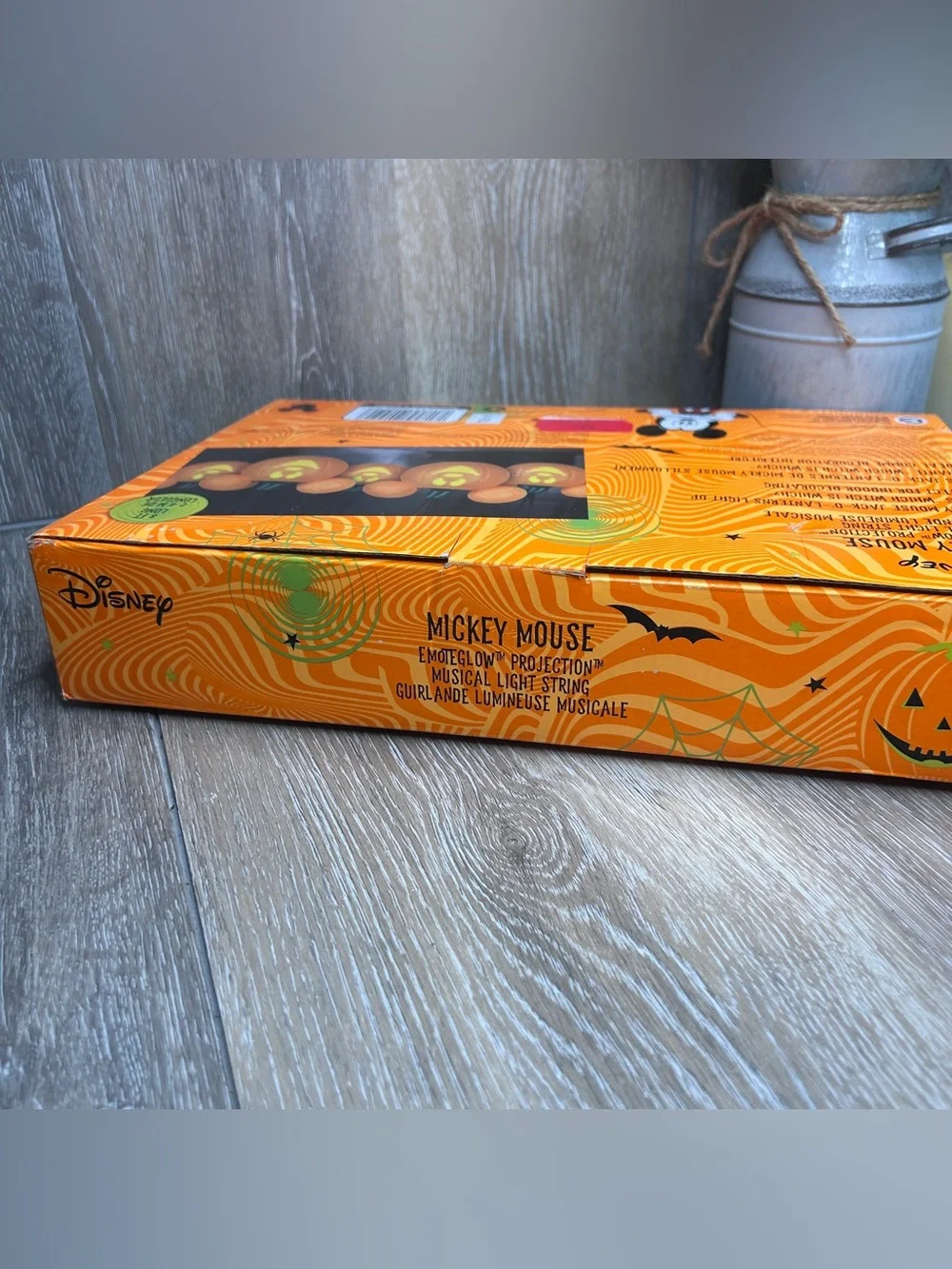 🎃 Disney Mickey Mouse Emoteglow Halloween Pumpkin Musical Light String 8ft